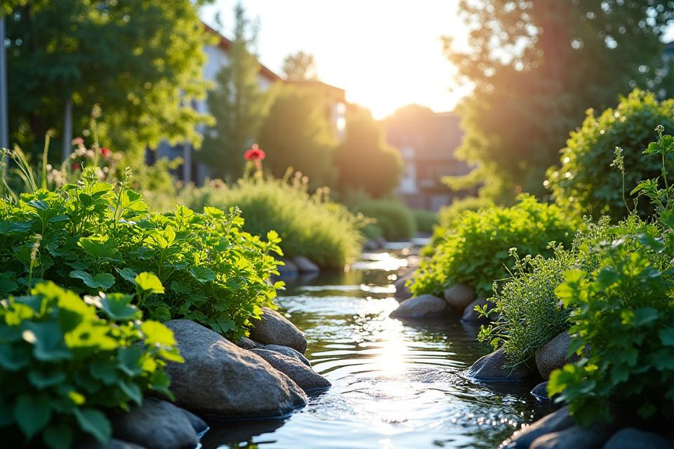 Jardin durable avec gestion de l'eau